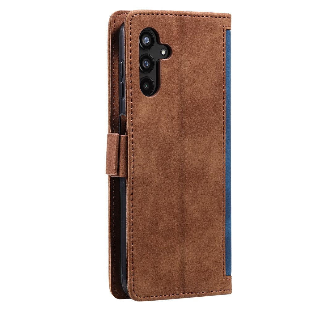 For Samsung Galaxy A57 5G Case RFID Blocking Wallet Stand Leather Phone Cover with Wrist Strap - Blue