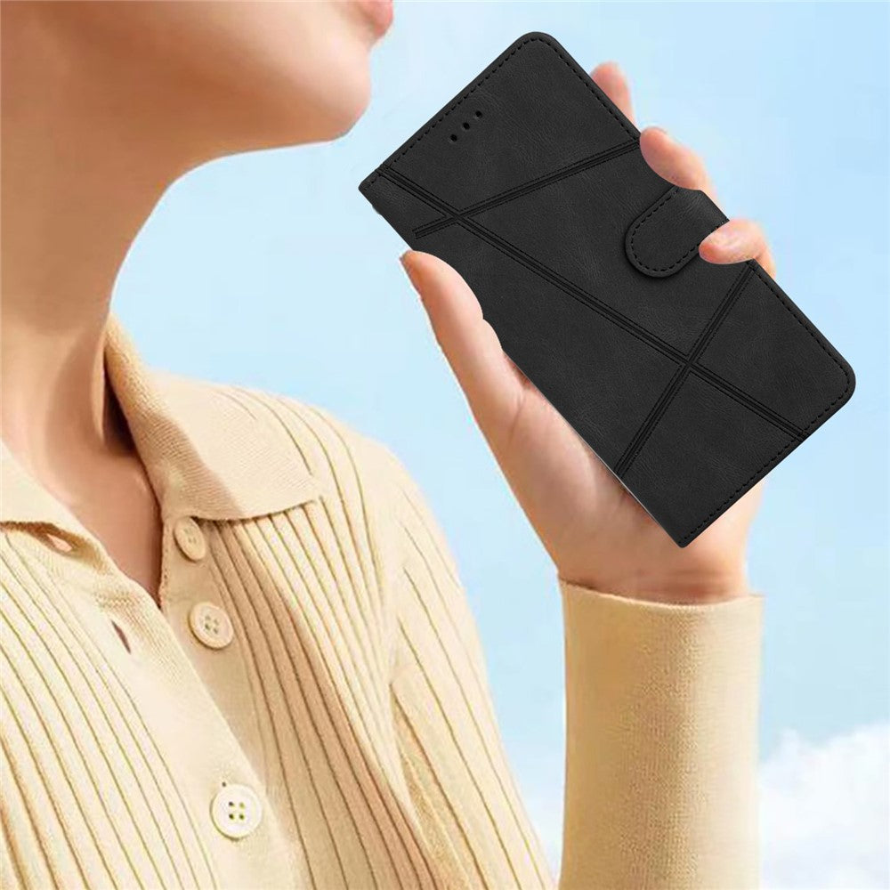 For Samsung Galaxy A57 5G Case Crazy Horse Texture PU Leather Wallet Stand Phone Cover - Black