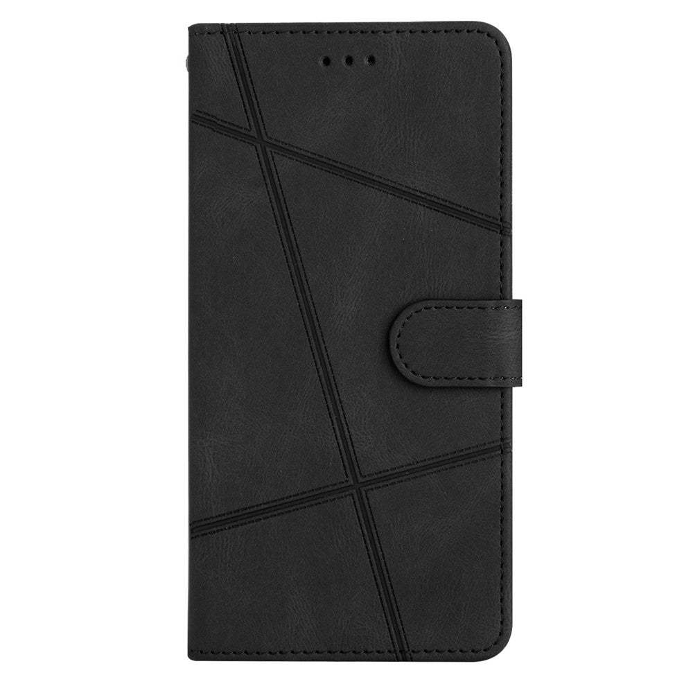 For Samsung Galaxy A57 5G Case Crazy Horse Texture PU Leather Wallet Stand Phone Cover - Black