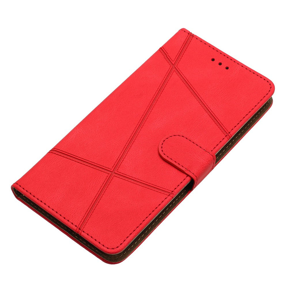 For Samsung Galaxy A57 5G Case Crazy Horse Texture PU Leather Wallet Stand Phone Cover - Red