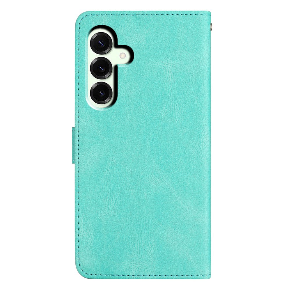 For Samsung Galaxy A57 5G Case Crazy Horse Texture PU Leather Wallet Stand Phone Cover - Green