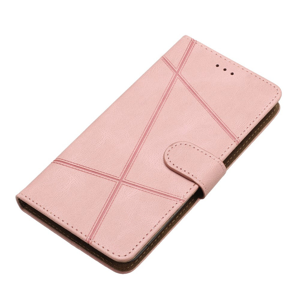 For Samsung Galaxy A57 5G Case Crazy Horse Texture PU Leather Wallet Stand Phone Cover - Rose Gold