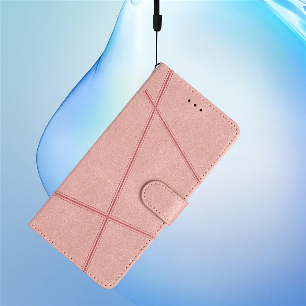 For Samsung Galaxy A57 5G Case Crazy Horse Texture PU Leather Wallet Stand Phone Cover - Rose Gold