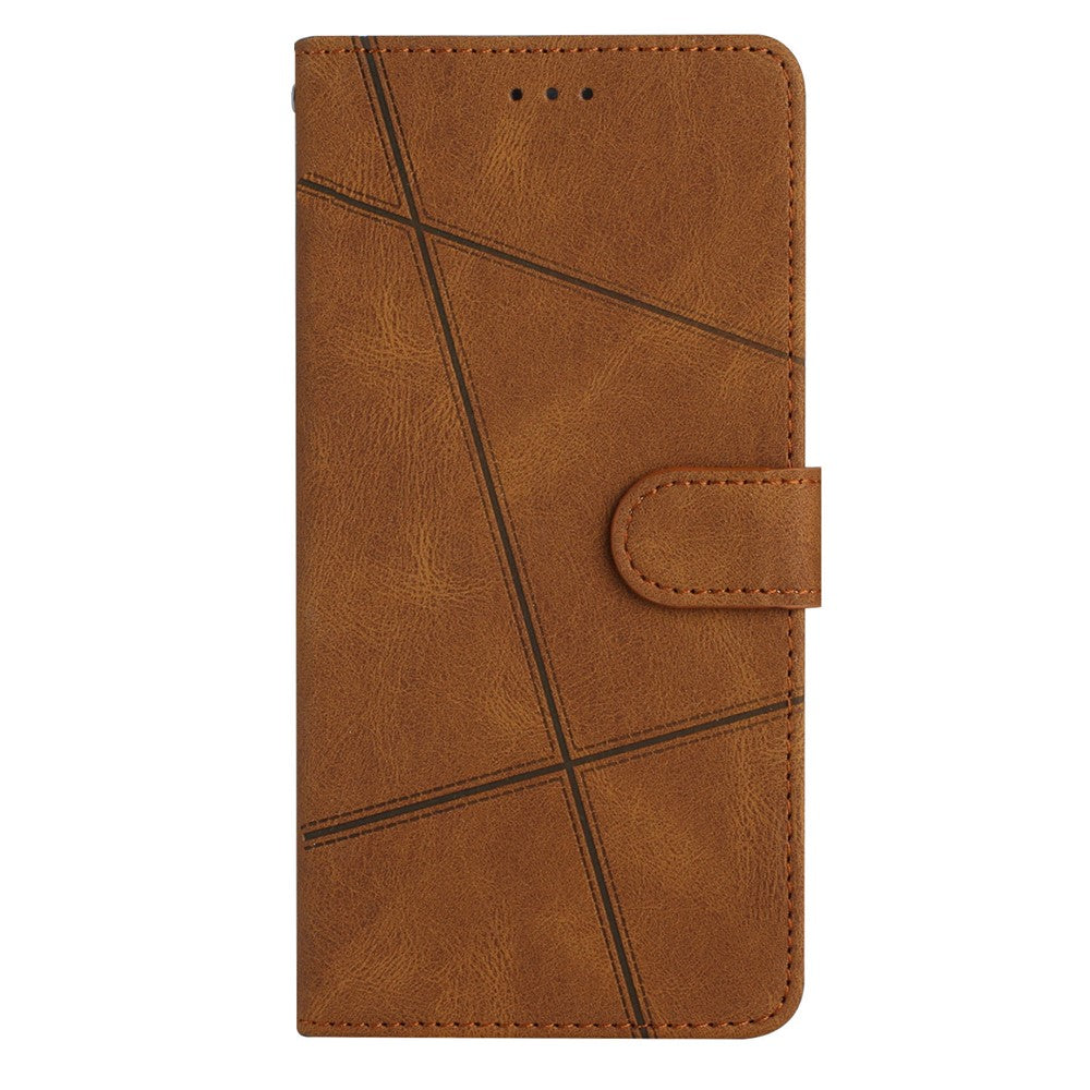 For Samsung Galaxy A57 5G Case Crazy Horse Texture PU Leather Wallet Stand Phone Cover - Brown