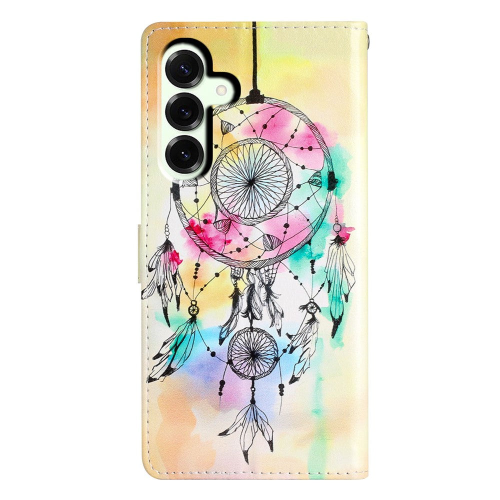For Samsung Galaxy A57 5G Wallet Case PU Leather Pattern Printing Stand Phone Cover with Strap - Wind Chime