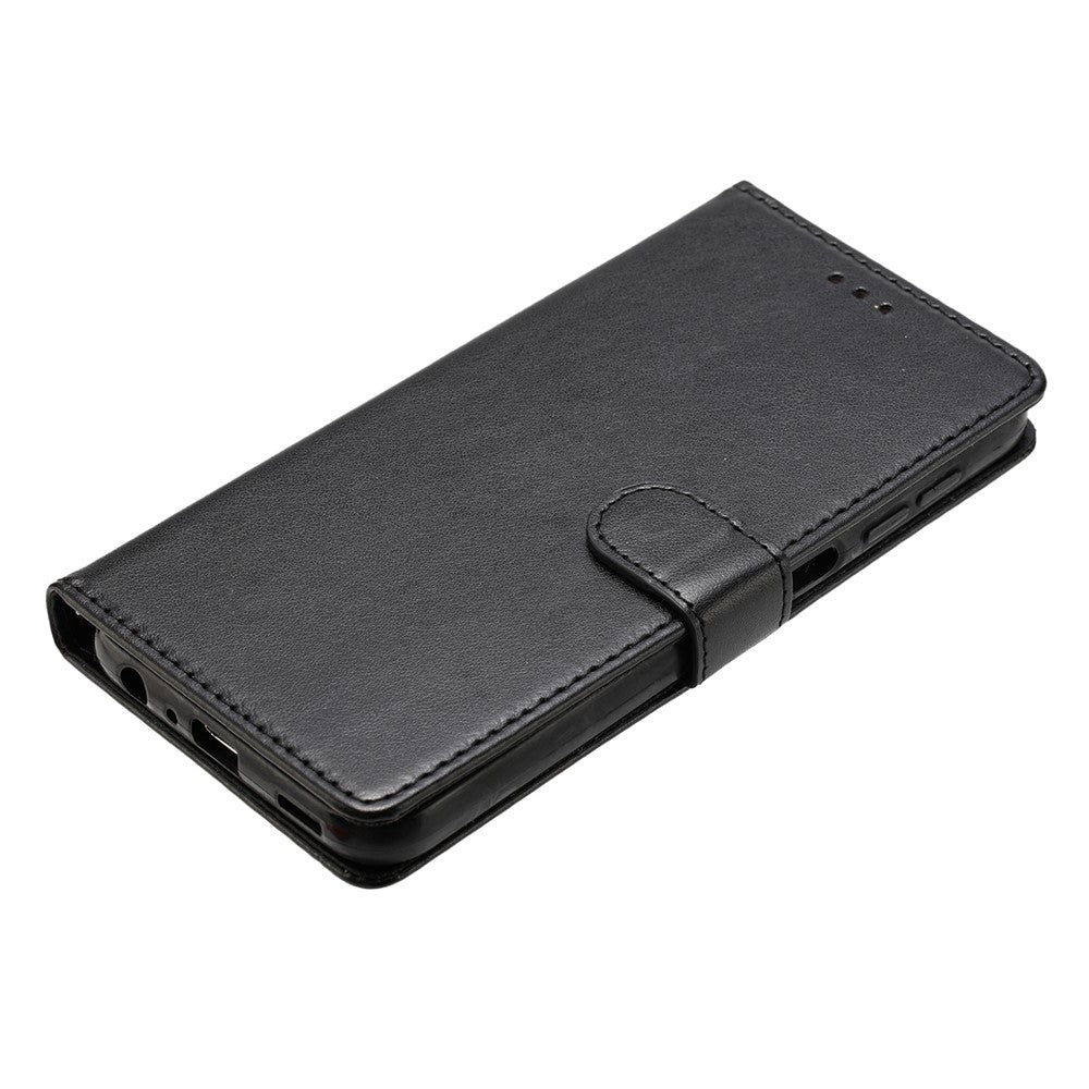 For Samsung Galaxy A57 5G Leather Case Wallet Stand Phone Cover with Handy Strap - Black