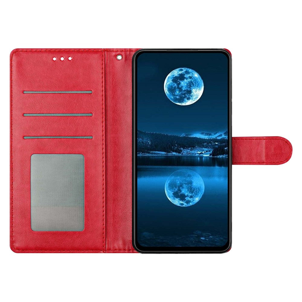 For Samsung Galaxy A57 5G Leather Case Wallet Stand Phone Cover with Handy Strap - Rose