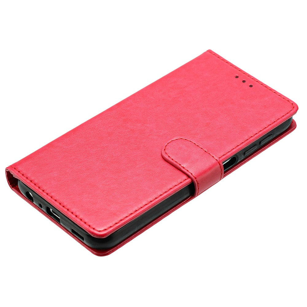 For Samsung Galaxy A57 5G Leather Case Wallet Stand Phone Cover with Handy Strap - Rose