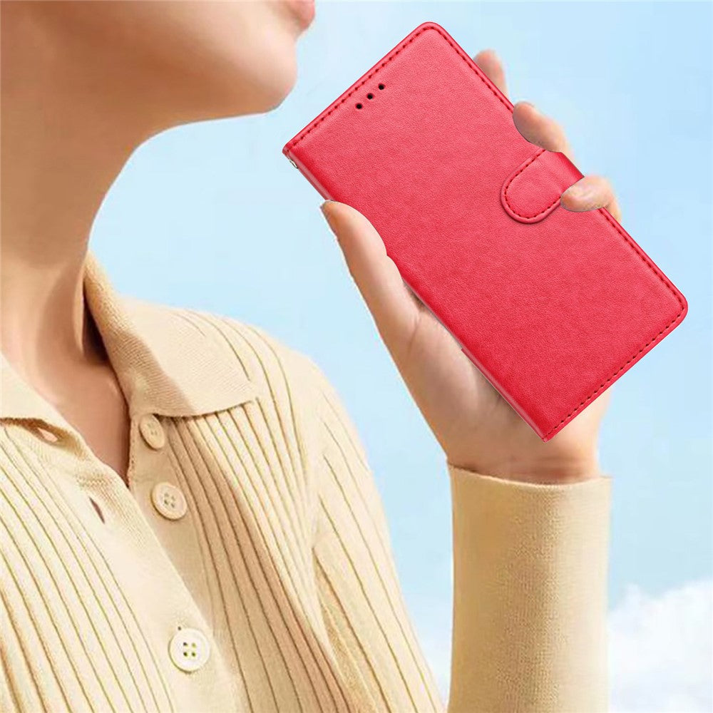 For Samsung Galaxy A57 5G Leather Case Wallet Stand Phone Cover with Handy Strap - Rose