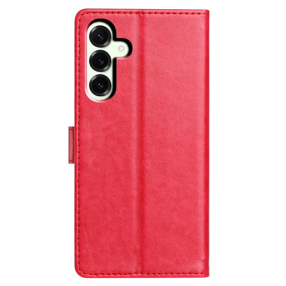 For Samsung Galaxy A57 5G Leather Case Wallet Stand Phone Cover with Handy Strap - Rose
