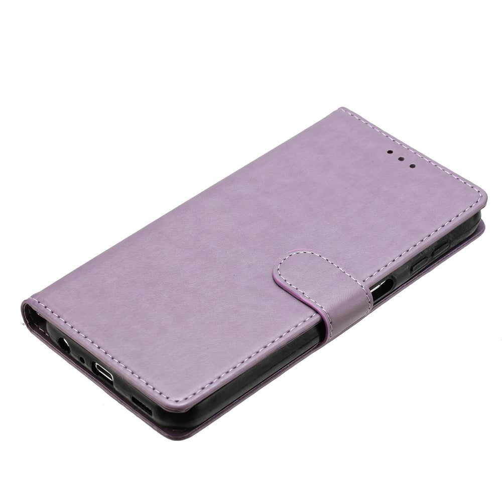 For Samsung Galaxy A57 5G Leather Case Wallet Stand Phone Cover with Handy Strap - Purple