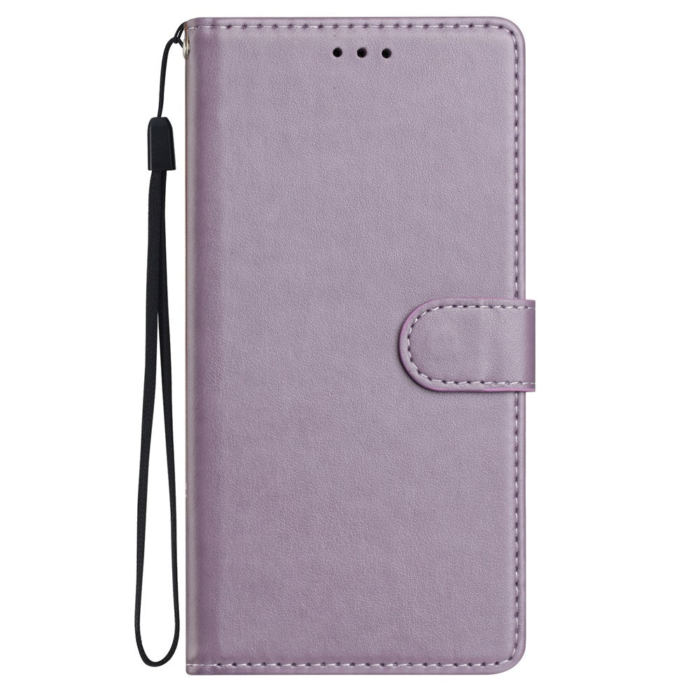 For Samsung Galaxy A57 5G Leather Case Wallet Stand Phone Cover with Handy Strap - Purple