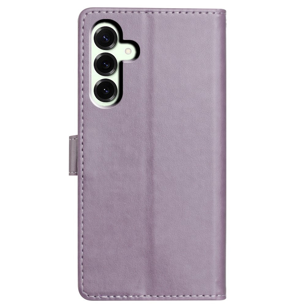 For Samsung Galaxy A57 5G Leather Case Wallet Stand Phone Cover with Handy Strap - Purple