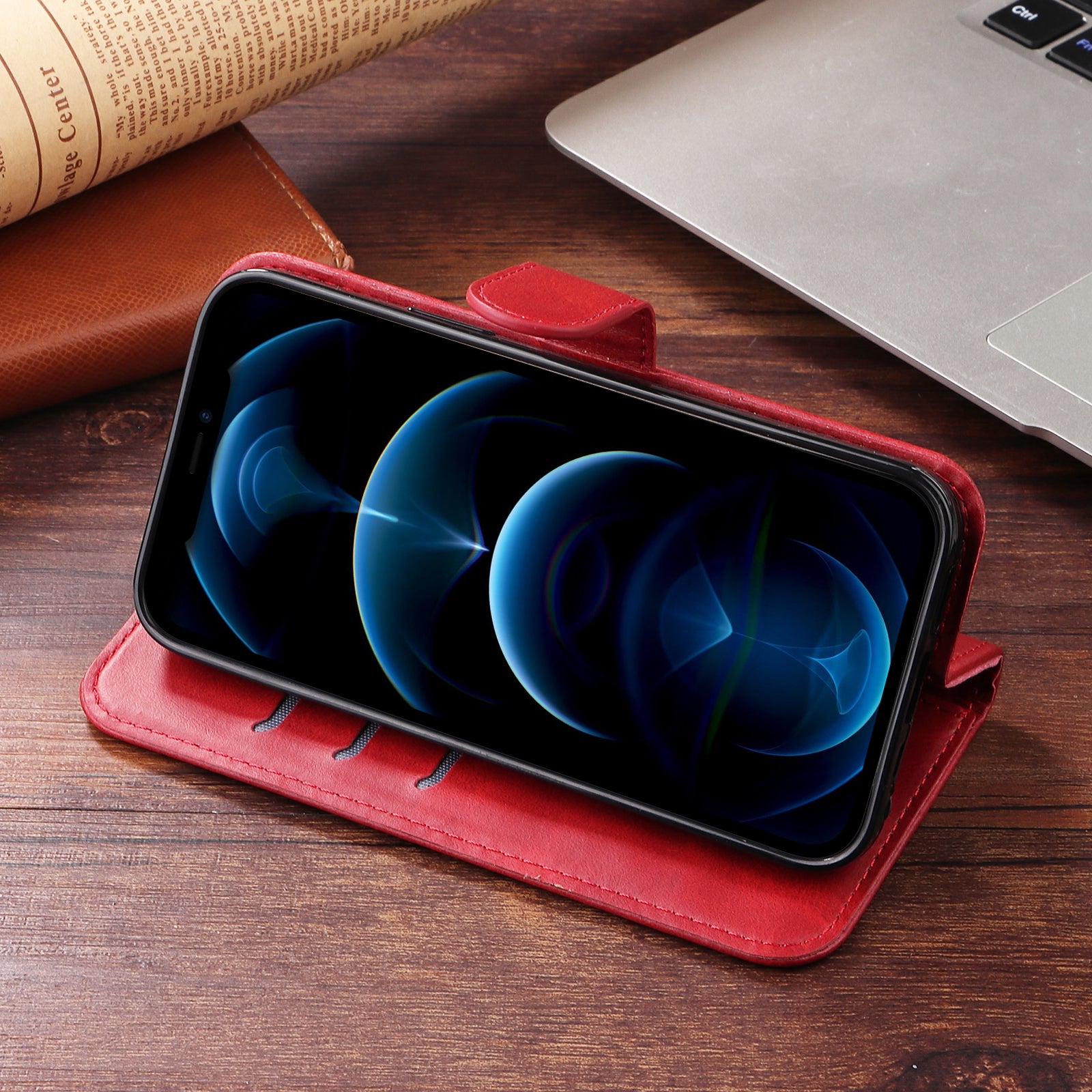 For Motorola Edge 70 5G PU Leather Cases with Zipper Pocket Wallet Phone Cover Stand - Red