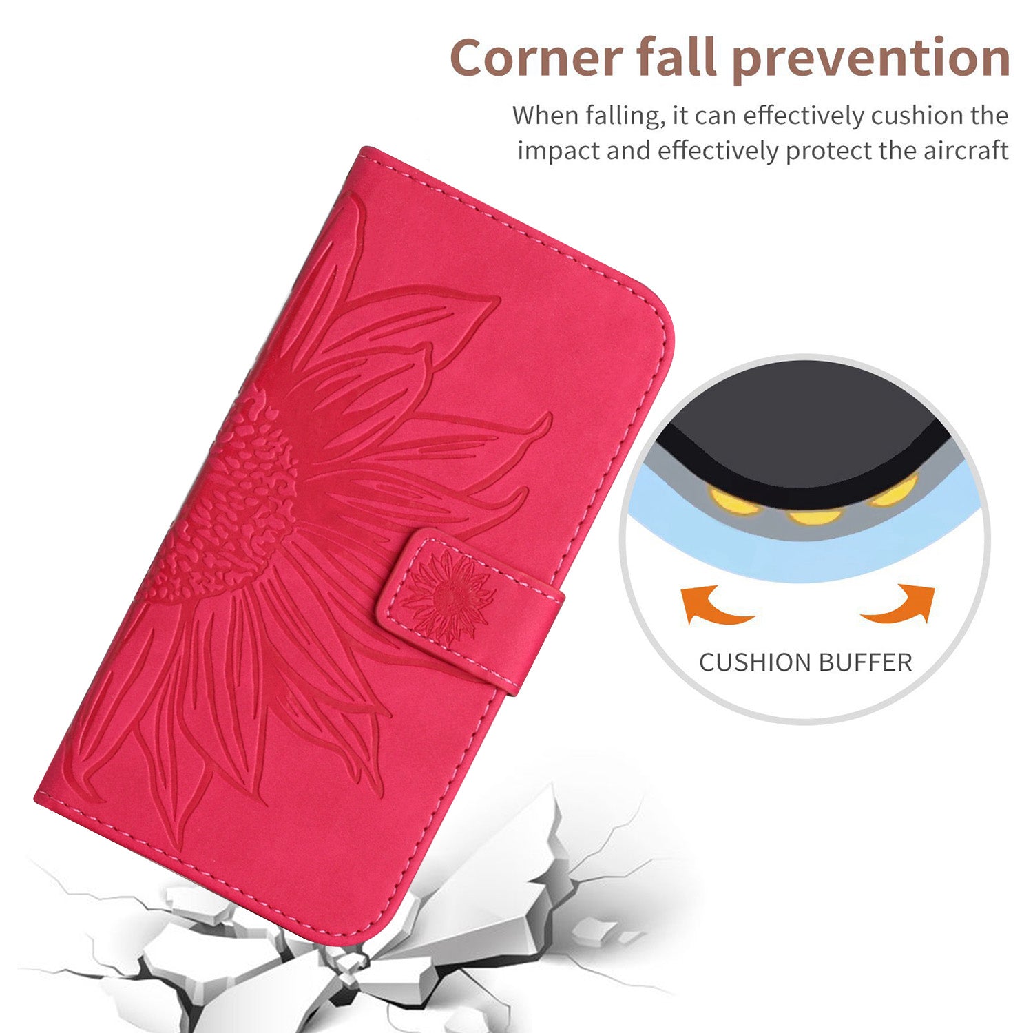 For Xiaomi Poco M8 Pro 5G / Redmi Note 15 Pro+ 5G (Global) Case Sunflower Imprint Leather Wallet Phone Cover with Wrist Strap - Rose
