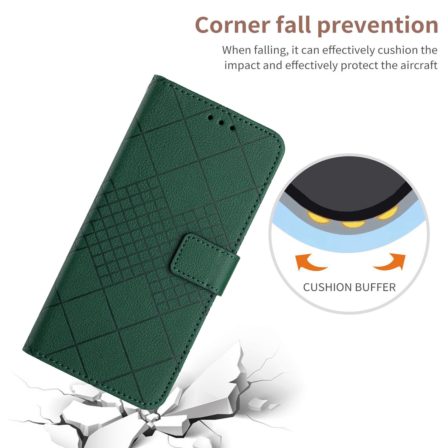 For Xiaomi Redmi Note 15 Pro 5G (Global) Case Wallet Imprint PU Leather Flip Folio Phone Cover - Green