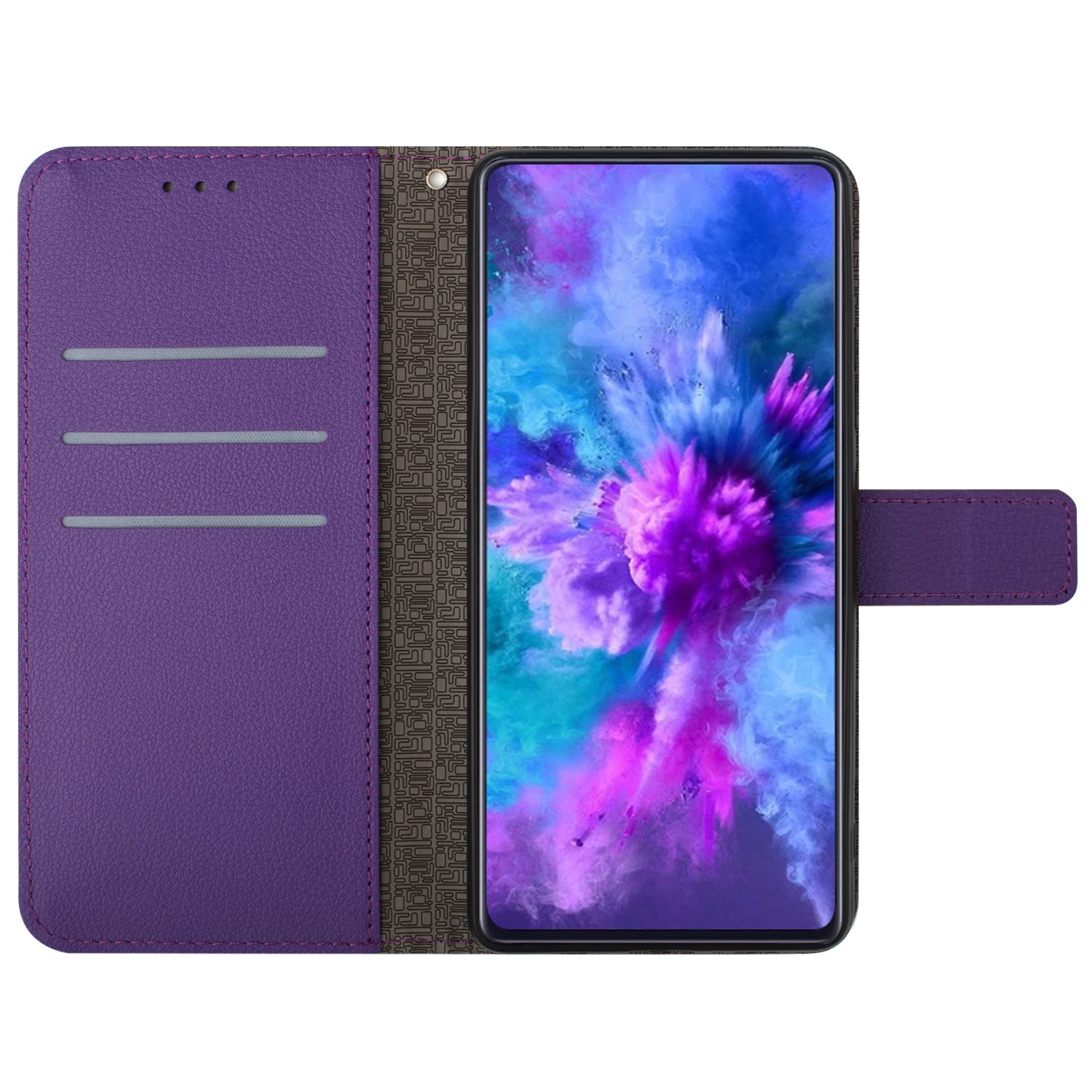 For Xiaomi Redmi Note 15 Pro 5G (Global) Case Wallet Imprint PU Leather Flip Folio Phone Cover - Dark Purple