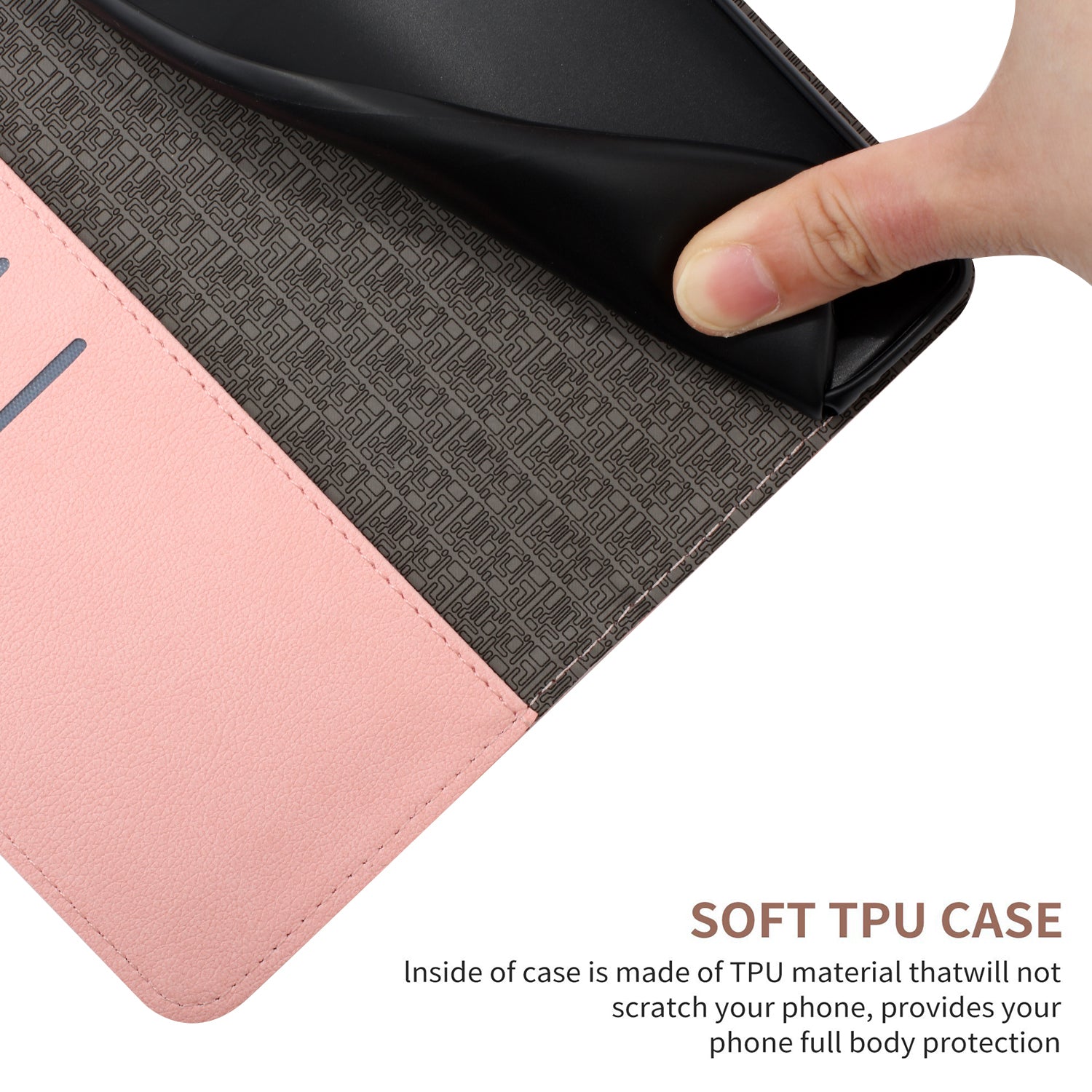 For Xiaomi Poco M8 Pro 5G / Redmi Note 15 Pro+ 5G (Global) Case Wallet Imprint PU Leather Flip Folio Phone Cover - Pink