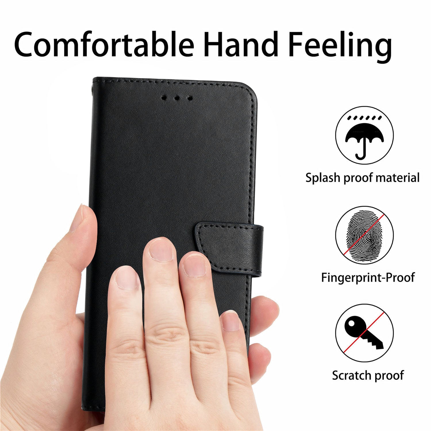 For Xiaomi Redmi Note 15 Pro 5G (Global) Case Genuine Cow Leather Phone Cover Nappa Texture - Black