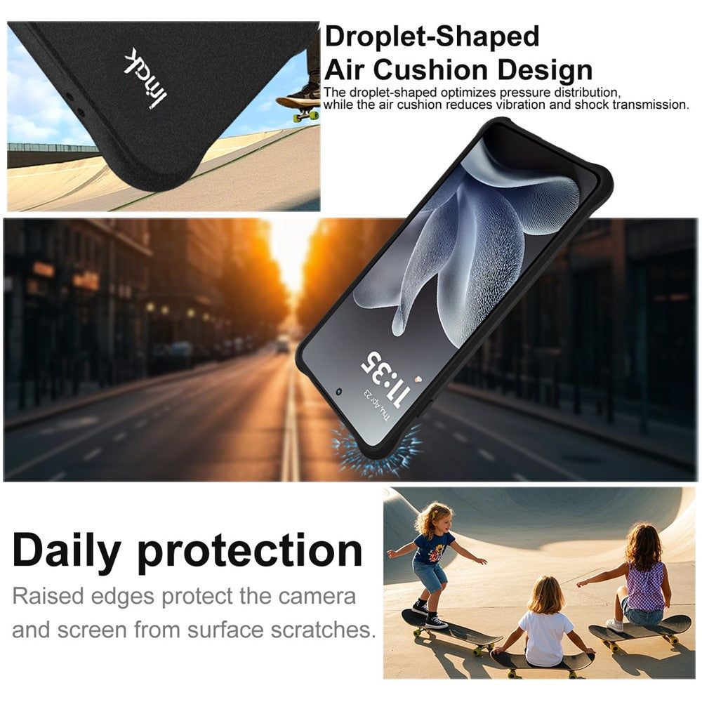 IMAK For Motorola Edge 70 5G Case TPU Phone Cover Airbag Shockproof Protection - Matte Black