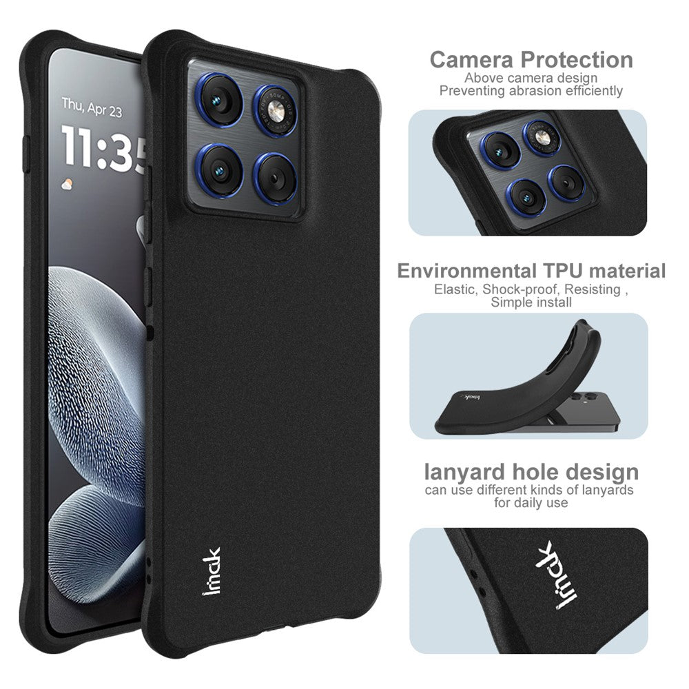 IMAK For Motorola Edge 70 5G Case TPU Phone Cover Airbag Shockproof Protection - Matte Black