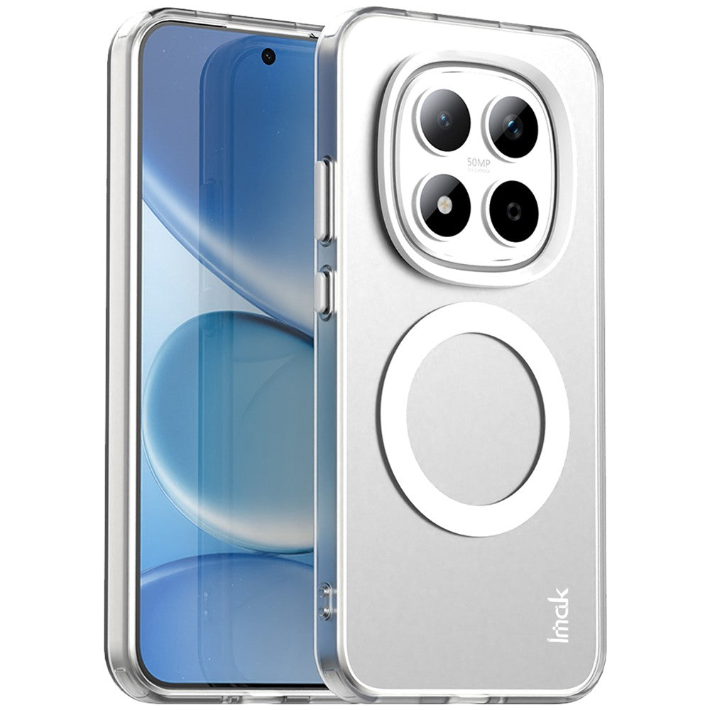 IMAK For Xiaomi Redmi Note 15 Pro 5G Magnetic Case PC + TPU Protective Phone Back Cover - White