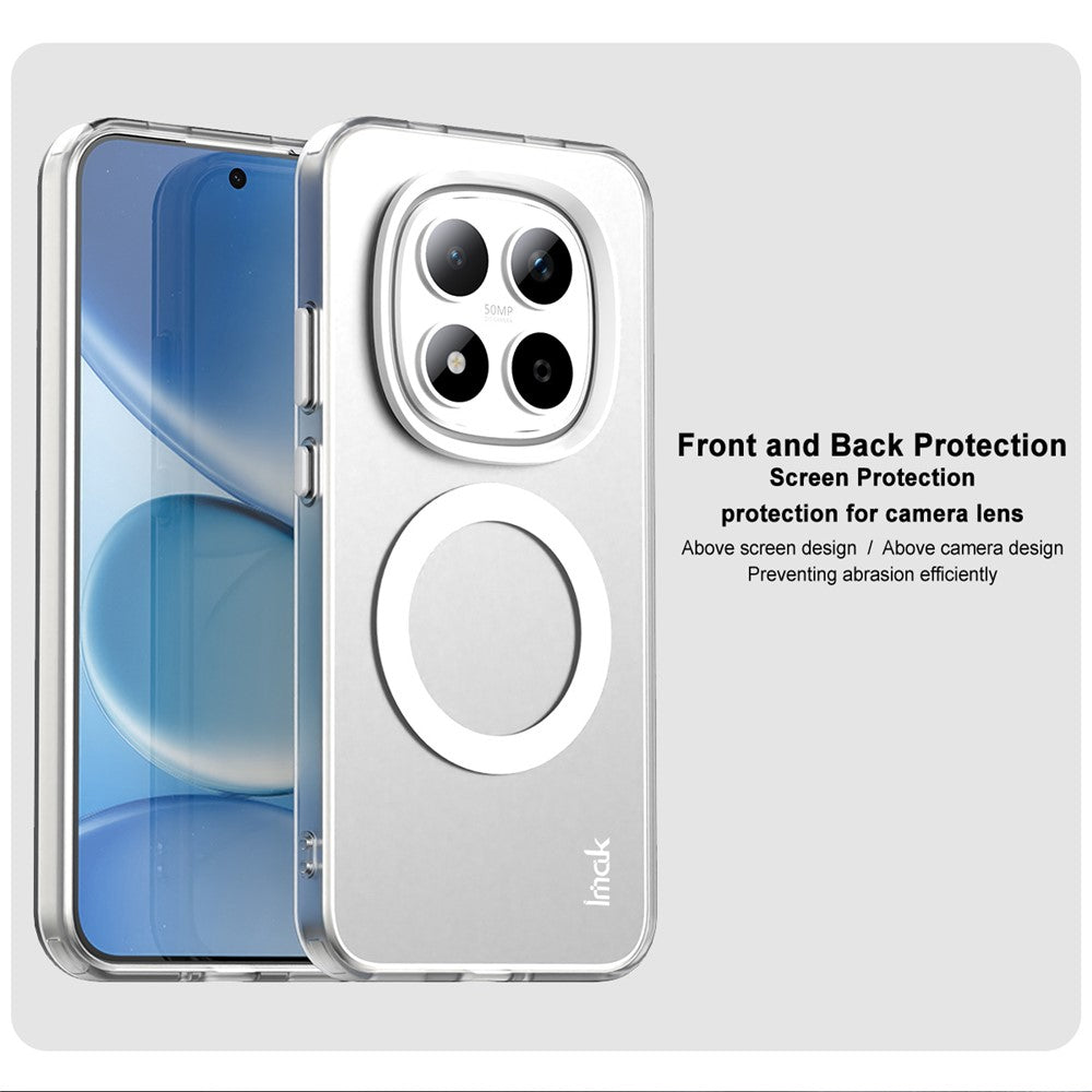 IMAK For Xiaomi Redmi Note 15 Pro 5G Magnetic Case PC + TPU Protective Phone Back Cover - White