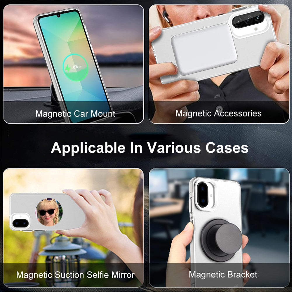 IMAK For Xiaomi Redmi Note 15 Pro 5G Magnetic Case PC + TPU Protective Phone Back Cover - White