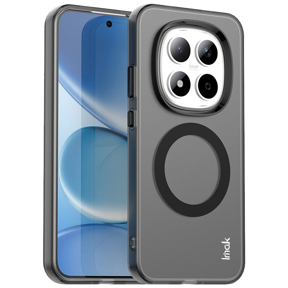 IMAK For Xiaomi Redmi Note 15 Pro 5G Magnetic Case PC + TPU Protective Phone Back Cover - Black