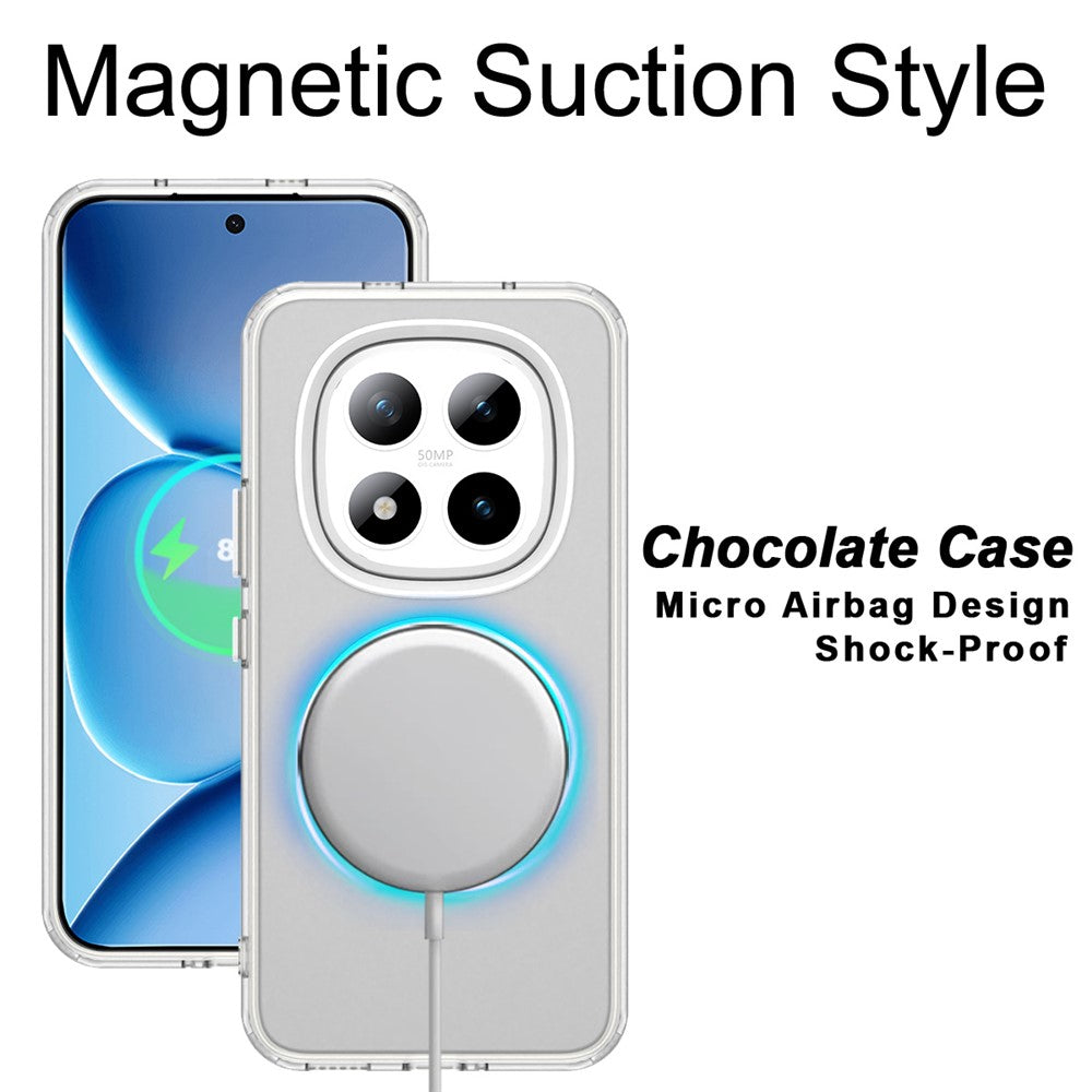 IMAK For Xiaomi Poco M8 Pro 5G / Redmi Note 15 Pro+ 5G (Global) / Poco M8 Pro 5G Magnetic Case PC + TPU Protective Phone Back Cover - White