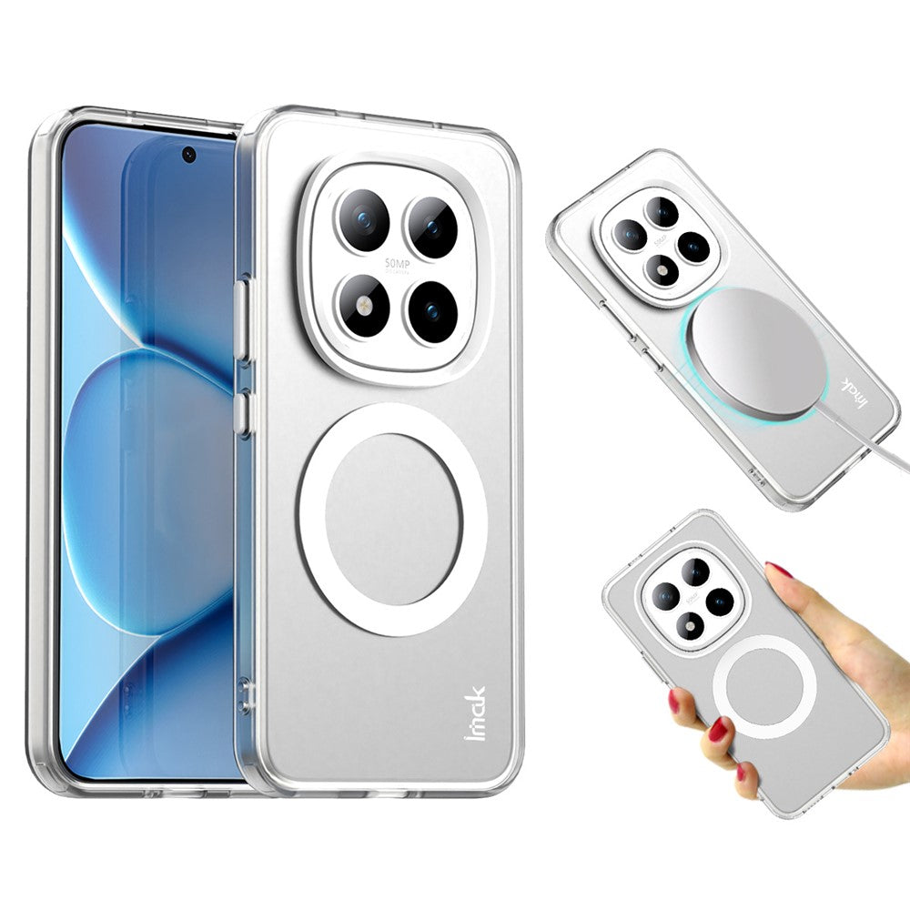 IMAK For Xiaomi Poco M8 Pro 5G / Redmi Note 15 Pro+ 5G (Global) / Poco M8 Pro 5G Magnetic Case PC + TPU Protective Phone Back Cover - White