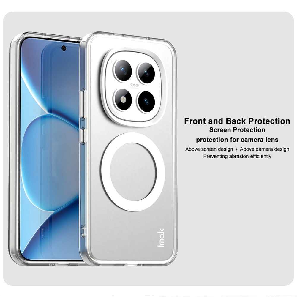 IMAK For Xiaomi Poco M8 Pro 5G / Redmi Note 15 Pro+ 5G (Global) / Poco M8 Pro 5G Magnetic Case PC + TPU Protective Phone Back Cover - White