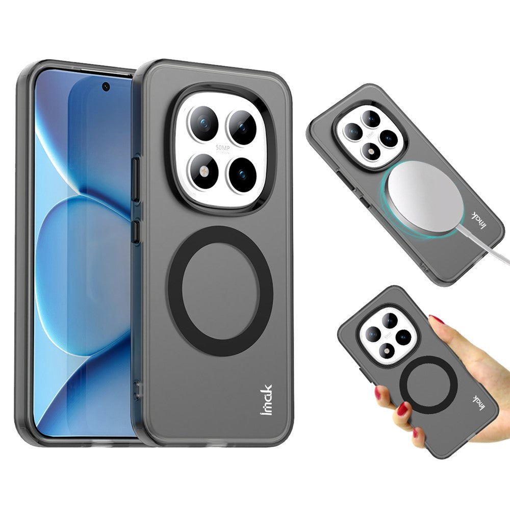 IMAK For Xiaomi Poco M8 Pro 5G / Redmi Note 15 Pro+ 5G (Global) / Poco M8 Pro 5G Magnetic Case PC + TPU Protective Phone Back Cover - Black