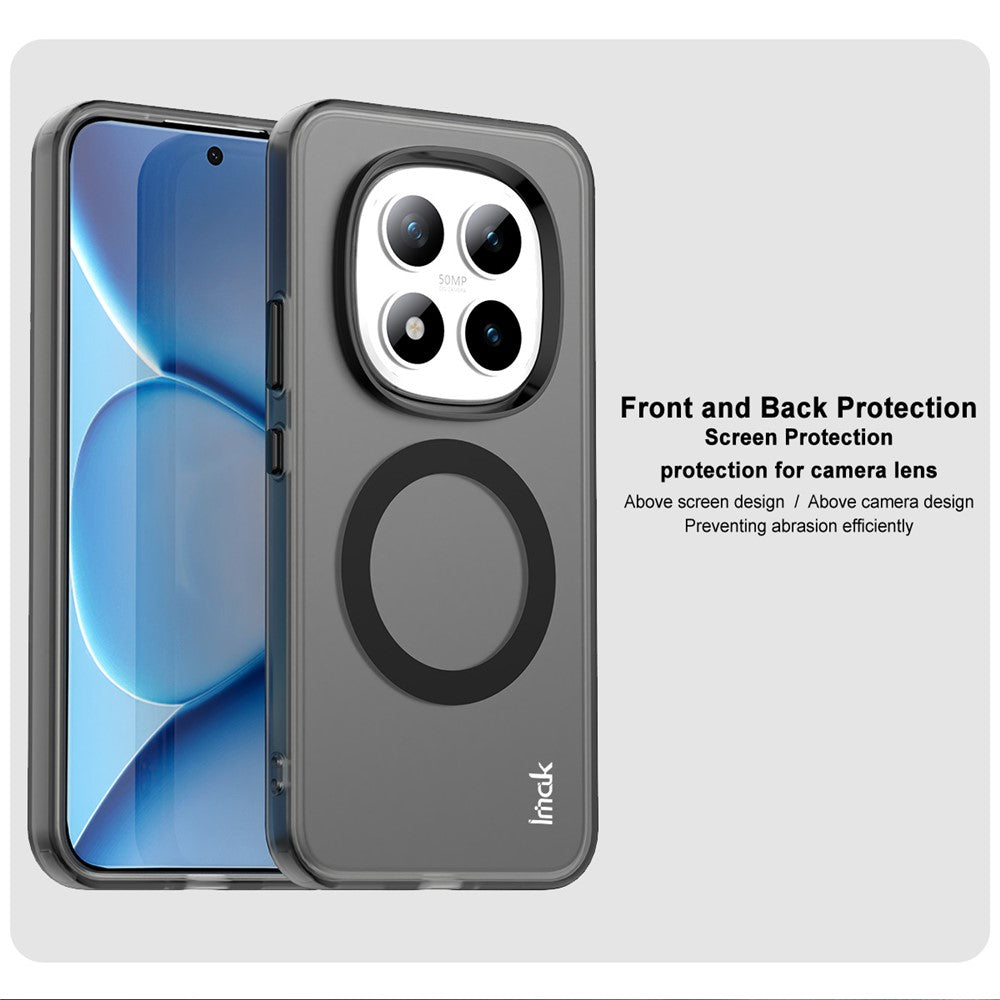IMAK For Xiaomi Poco M8 Pro 5G / Redmi Note 15 Pro+ 5G (Global) / Poco M8 Pro 5G Magnetic Case PC + TPU Protective Phone Back Cover - Black