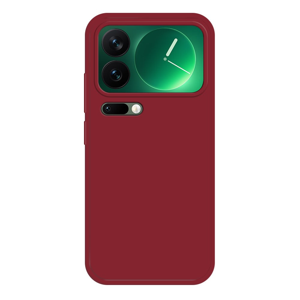 Bulk Purchasing For Xiaomi 17 Pro Max TPU Case Straight Edge Protection Phone Cover - Camellia Red