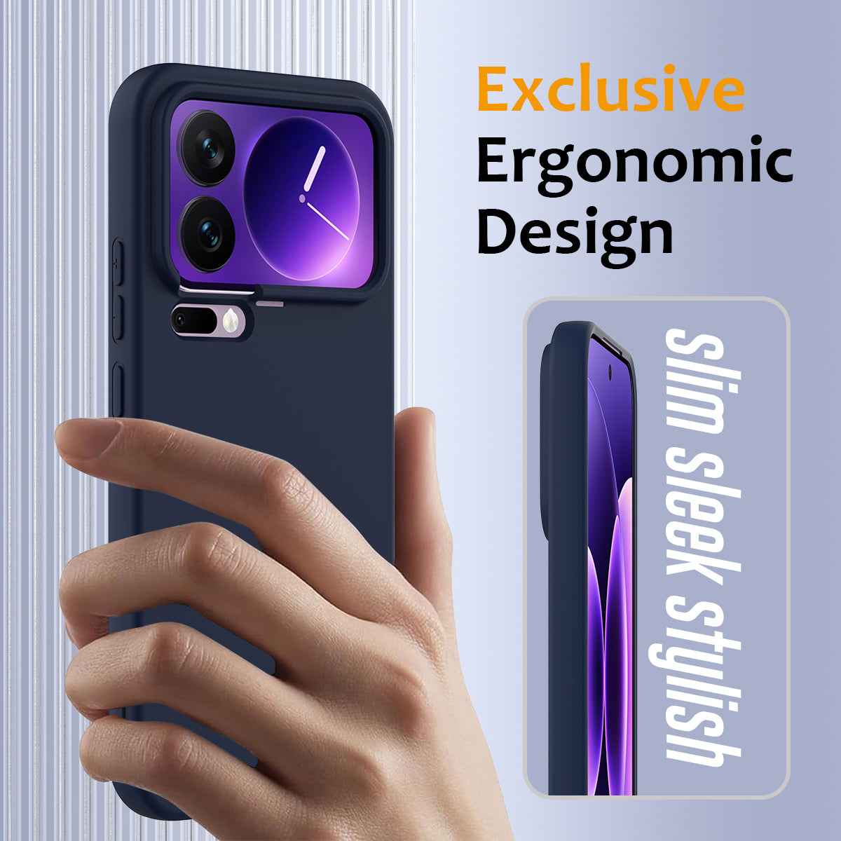 For Xiaomi 17 Pro Magnetic Case Anti-Drop Liquid Silicone Phone Cover - Dark Blue