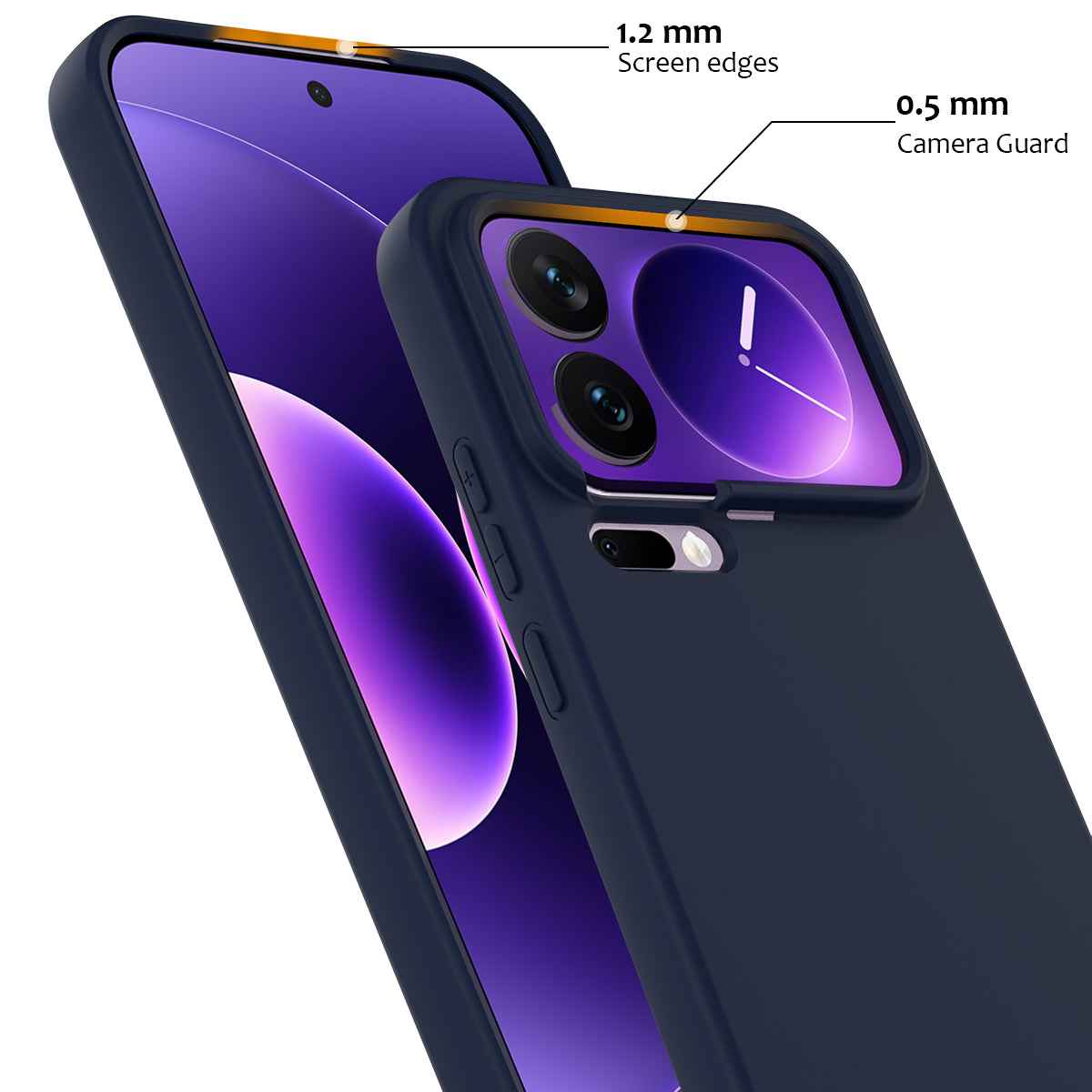 For Xiaomi 17 Pro Magnetic Case Anti-Drop Liquid Silicone Phone Cover - Dark Blue