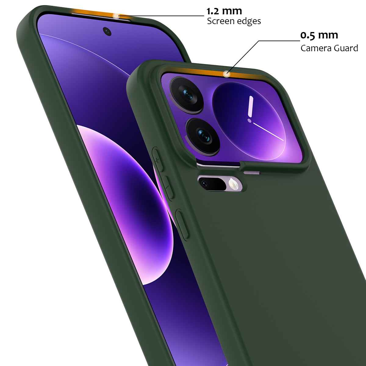 For Xiaomi 17 Pro Magnetic Case Anti-Drop Liquid Silicone Phone Cover - Dark Green