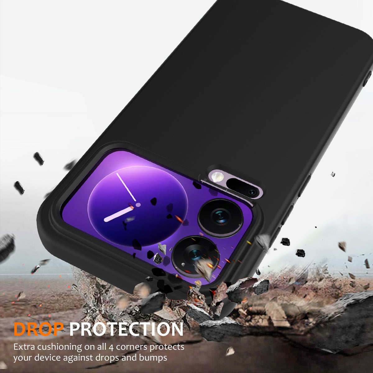 For Xiaomi 17 Pro Max Case Magnetic Case Anti-Drop Liquid Silicone Phone Cover - Black
