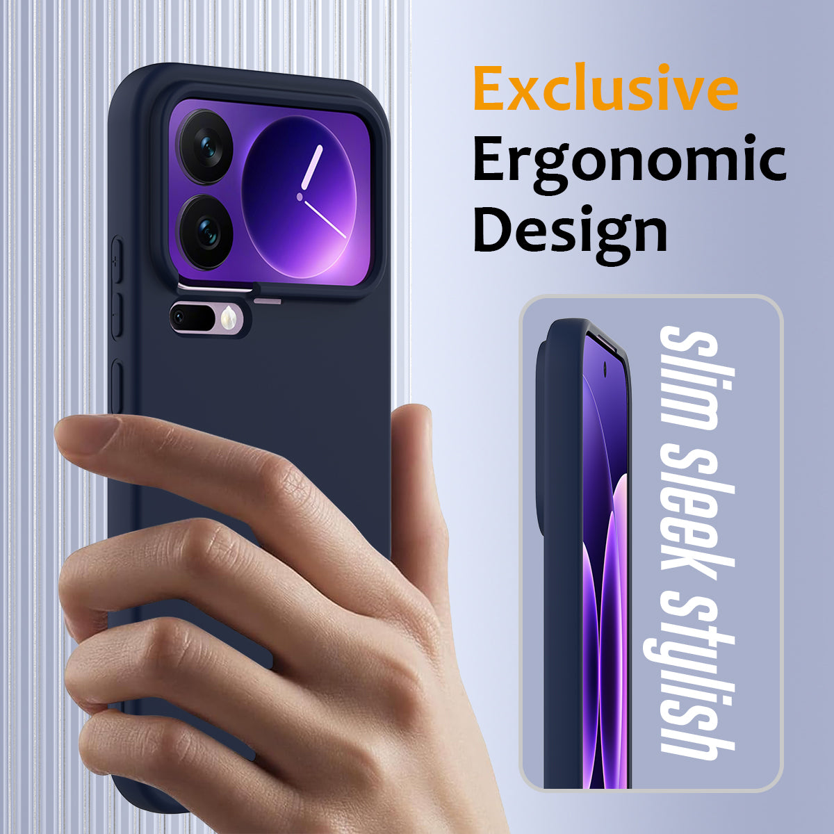 For Xiaomi 17 Pro Max Case Magnetic Case Anti-Drop Liquid Silicone Phone Cover - Dark Blue