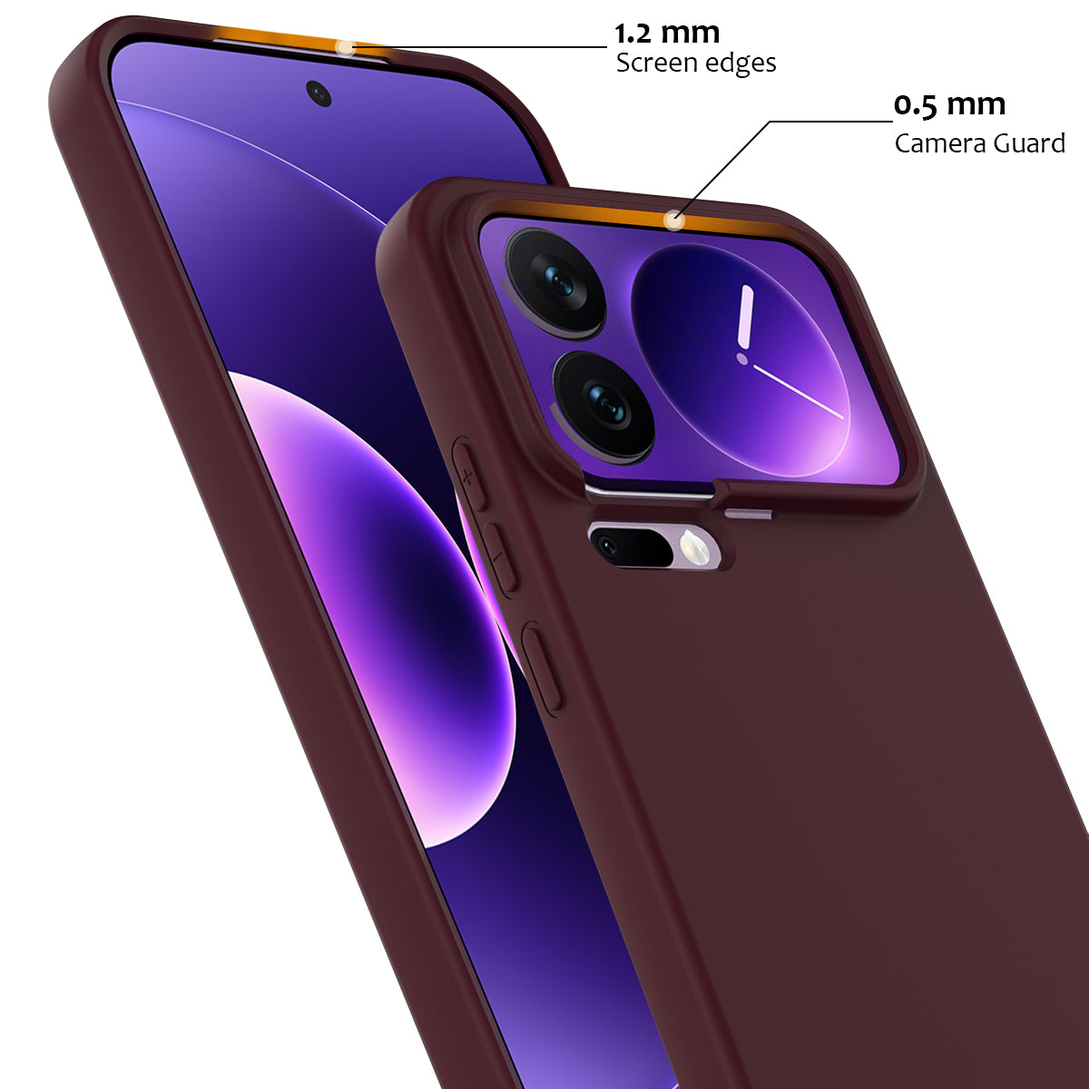 For Xiaomi 17 Pro Max Case Magnetic Case Anti-Drop Liquid Silicone Phone Cover - Wine Red