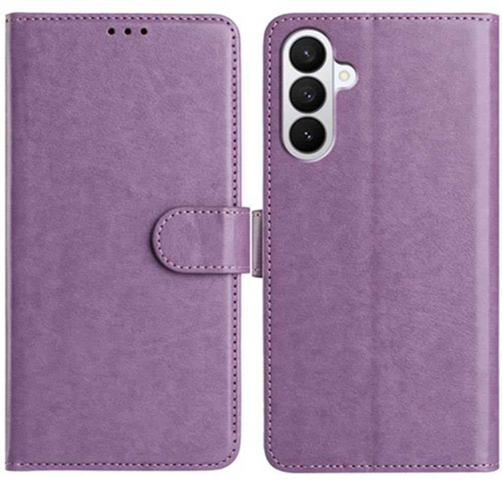 For Samsung Galaxy A57 5G Wallet Phone Case Stand PU Leather Folio Flip Cover with 8 Card Slot - Purple