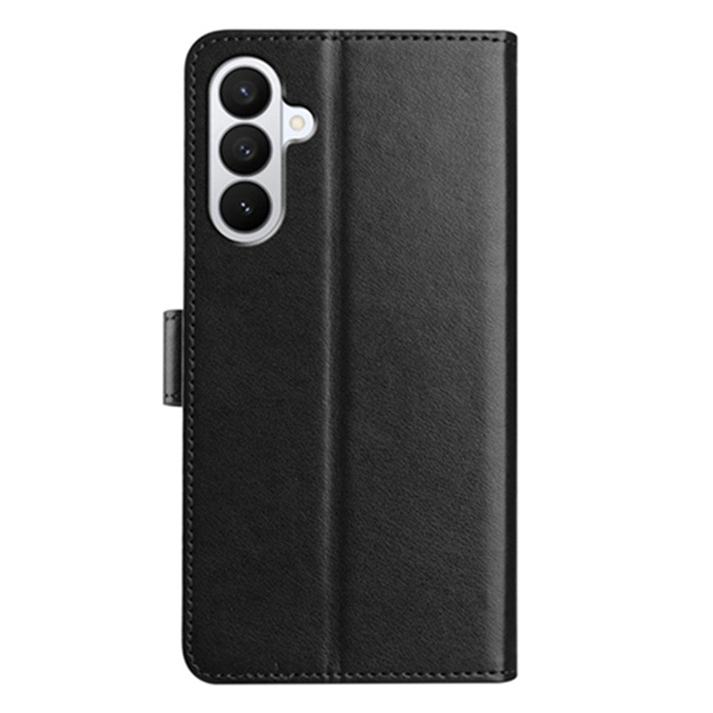 For Samsung Galaxy A57 5G Wallet Phone Case Stand PU Leather Folio Flip Cover with 8 Card Slot - Black