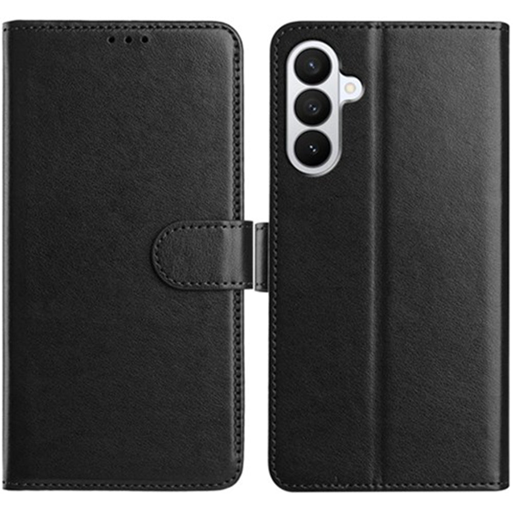 For Samsung Galaxy A57 5G Wallet Phone Case Stand PU Leather Folio Flip Cover with 8 Card Slot - Black
