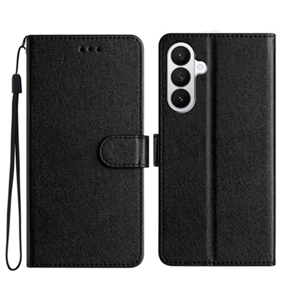 For Samsung Galaxy A57 5G Wallet Case Leather Folio Phone Cover Magnetic Clasp - Black