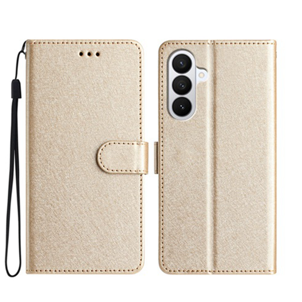 For Samsung Galaxy A57 5G Wallet Case Leather Folio Phone Cover Magnetic Clasp - Gold