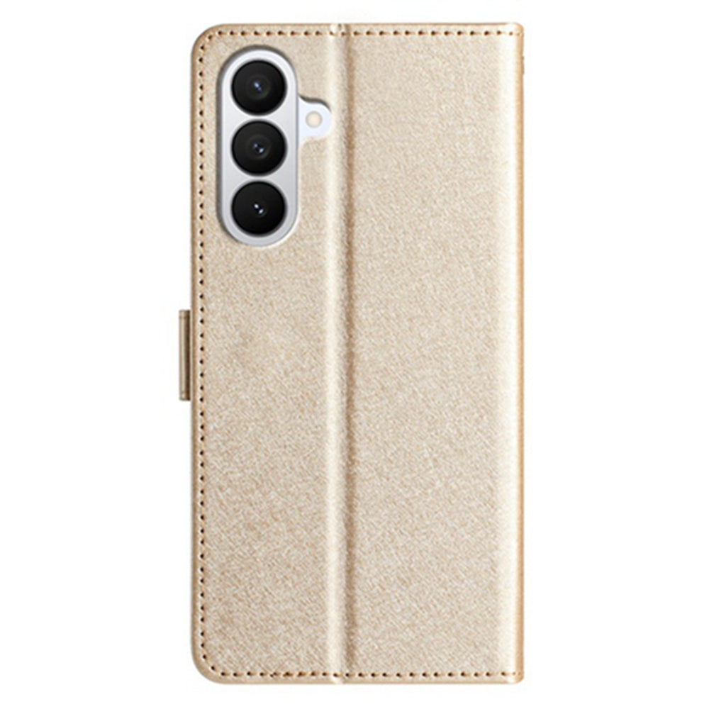 For Samsung Galaxy A57 5G Wallet Case Leather Folio Phone Cover Magnetic Clasp - Gold