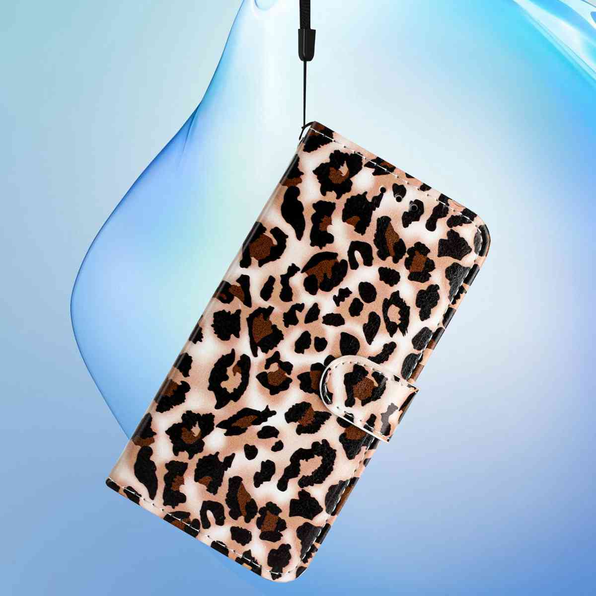 For Samsung Galaxy A57 5G Wallet Case  Printed Pattern PU Leather Stand Phone Cover with Strap - Leopard Print