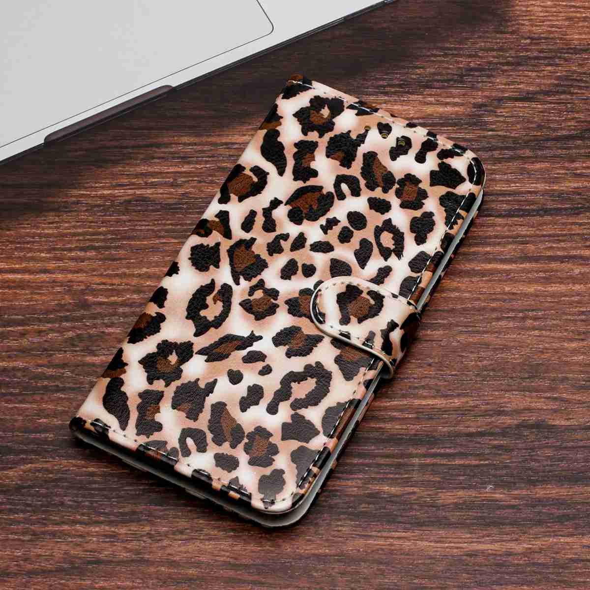 For Samsung Galaxy A57 5G Wallet Case  Printed Pattern PU Leather Stand Phone Cover with Strap - Leopard Print