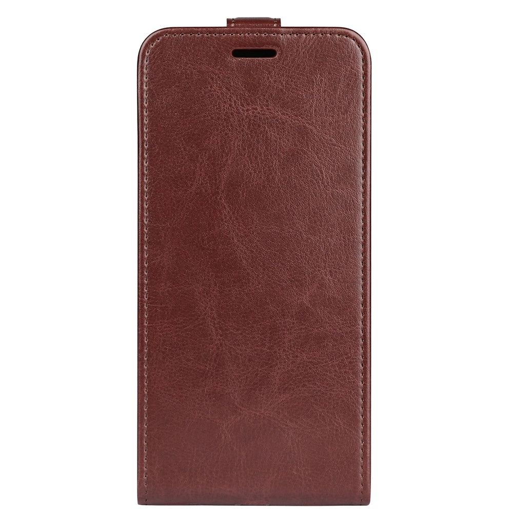 For Motorola Edge 70 5G Case with Card Slots Vertical Flip Leather Phone Cover - Brown